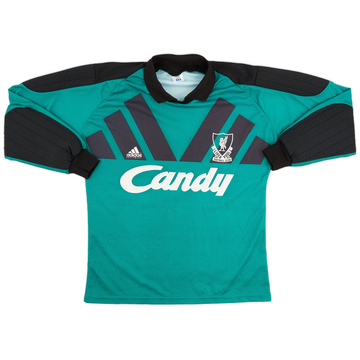 1991-92 Liverpool GK Shirt - 8/10 - (M)