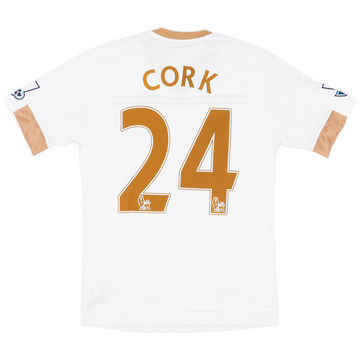 2015-16 Swansea Match Worn Home Shirt Cork #24