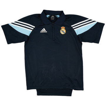 2003-04 Real Madrid adidas 1/4 Zip Polo - 7/10 - (S)