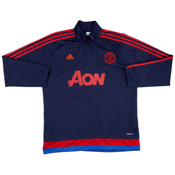 2015-16 Manchester United adidas 1/4 Zip Training Top - 8/10 - (XL)