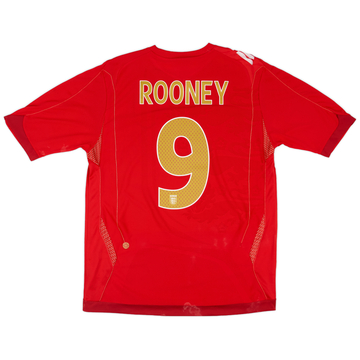 2006-08 England Away Shirt Rooney #9 - 8/10 - (L)
