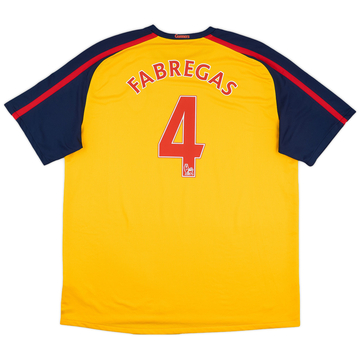 2008-09 Arsenal Away Shirt Fabregas #4VS