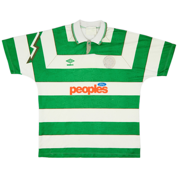 1991-92 Celtic Home Shirt - 3/10 - (XL)