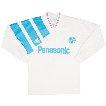 1991-92 Olympique Marseille Home L/S Shirt - 8/10 - (S)