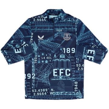 2024-25 Everton Castore Pre-Match 1/4 Zip Top (KIDS)