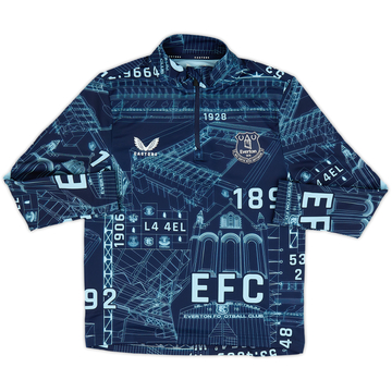 2024-25 Everton Castore Pre-Match 1/4 Zip Top (S.Kids)