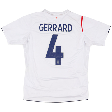 2005-07 England Home Shirt Gerrard #4 - 5/10 - (L)