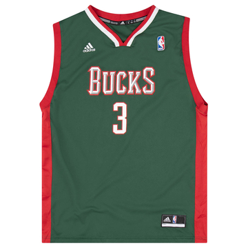 2010-13 Milwaukee Bucks Jennings #3 adidas Jersey (Away) Y