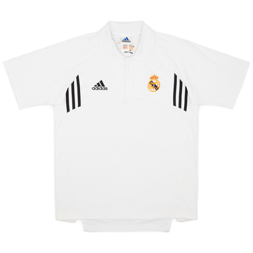 2001-02 Real Madrid adidas 1/4 Zip Polo - 5/10 - (S)
