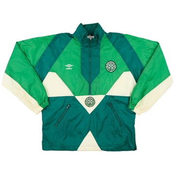 1991-92 Celtic Umbro 1/2 Zip Track Jacket - 8/10 - (S)