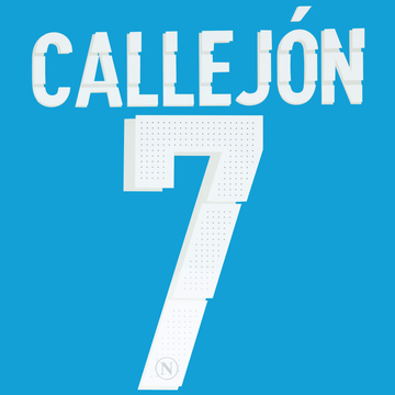 2014-15 Napoli Home/Away Callejon #7 Name Set