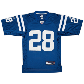 2007 Indianapolis Colts Jackson #28 Reebok On Field Home Jersey - 8/10 - (S)