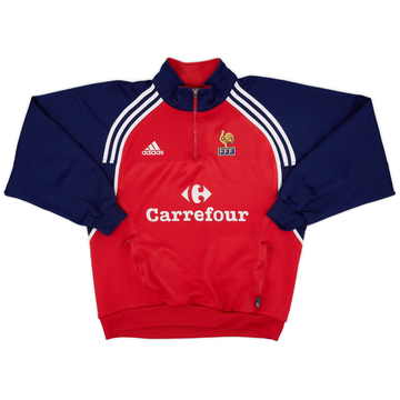 2000-02 France Player Issue adidas 1/4 Zip Drill Top - 6/10 - (M/L)