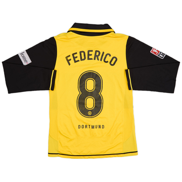 2007-08 Borussia Dortmund Player Issue Home L/S Shirt Federico #8 - 5/10 - (S)