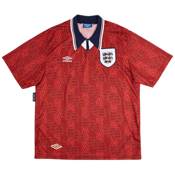 1993-95 England Away Shirt - 8/10 - (XL)