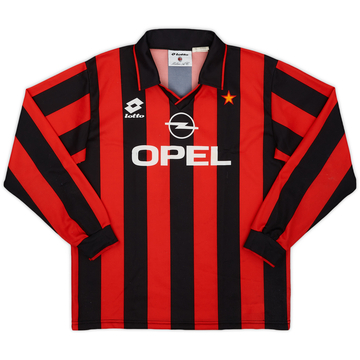 1994-95 AC Milan Home L/S Shirt #10 - 8/10 - (S)