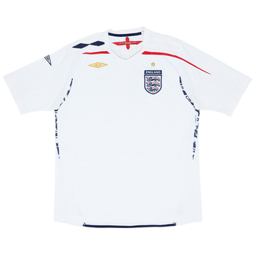 2007-09 England Home Shirt - 5/10 - (XL)