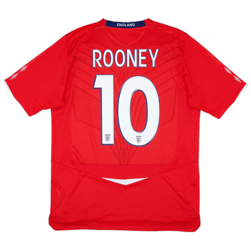 2008-10 England Away Shirt Rooney #10 - 8/10 - (L)