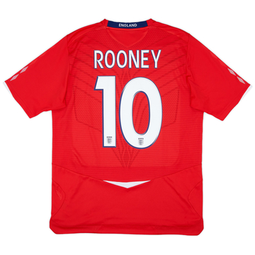 2008-10 England Away Shirt Rooney #10 - 8/10 - (S)