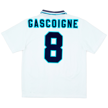 1995-97 England Home Shirt Gascoigne #8 - 8/10 - (L)