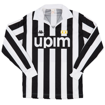 1989-90 Juventus Basic European Home L/S Shirt #11 - 8/10 - (L/XL)