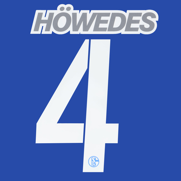 2016-17 Schalke Home Howedes #4 Name Set