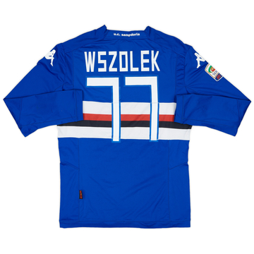 2014-15 Sampdoria Match Issue Home L/S Shirt Wszolek #77