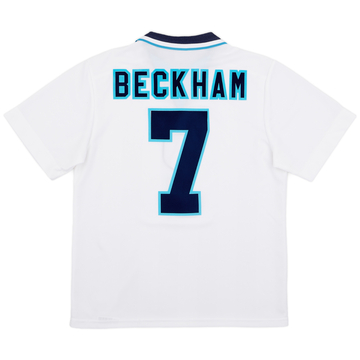 1995-97 England Home Shirt Beckham #7 - 9/10 - (M)