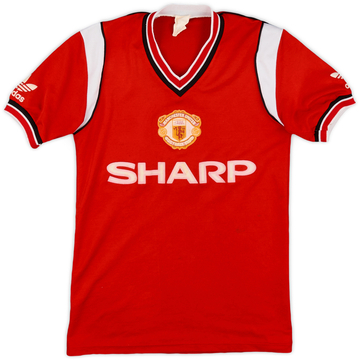 1984-86 Manchester United Home Shirt - 7/10 - (L.Boys)