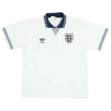 1990-92 England Home Shirt - 8/10 - (M)