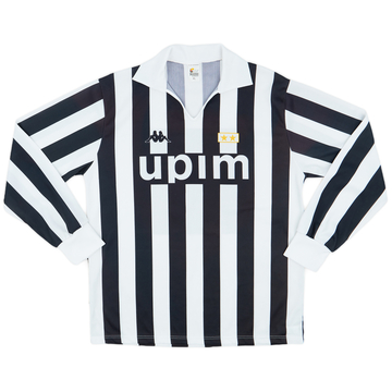 1989-90 Juventus Basic Home L/S Shirt #11 - 7/10 - (XL)
