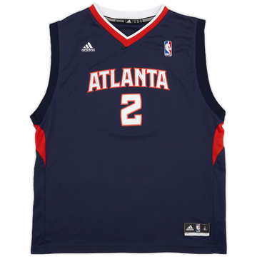 2010-12 Atlanta Hawks Johnson #2 adidas Away Jersey - 9/10 - (XL.Boys)