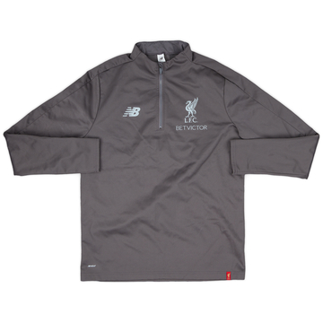 2018-19 Liverpool New Balance 1/4 Zip Drill Top - 8/10 - (L)