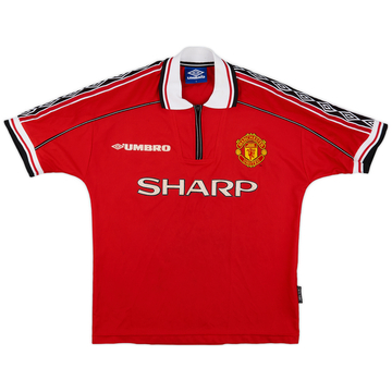 1998-00 Manchester United Home Shirt - 8/10 - (XL.Boys)