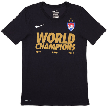 2015-16 USA Women's 'World Champions' Graphic Tee - 9/10 - (S)