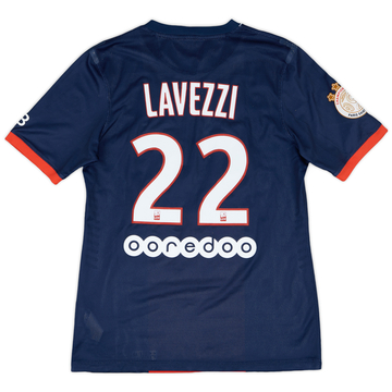 2013-14 Paris Saint-Germain Player Issue Home Shirt Lavezzi #22 - 7/10 - (L)