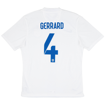 2014-15 England Authentic Home Shirt Gerrard #4 (XL)