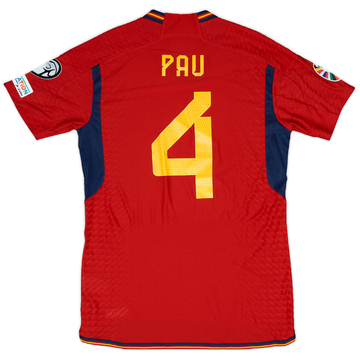 2022-23 Spain Match Issue Home Shirt Pau #4
