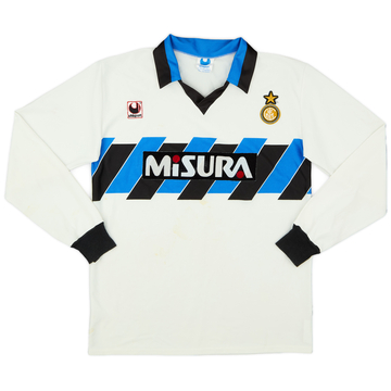 1990-91 Inter Milan Away L/S Shirt - 6/10 - (L)