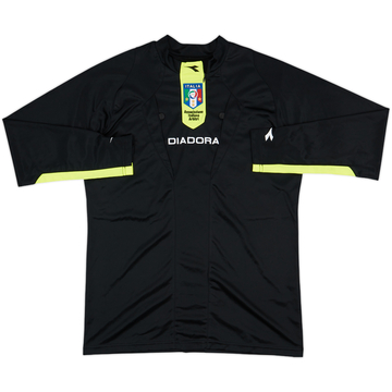 2009-10 ITALY FIGC Diadora Referee L/S Shirt - 9/10 - (S)