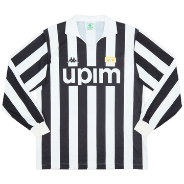 1989-90 Juventus Basic Home L/S Shirt - 8/10 - (XL)