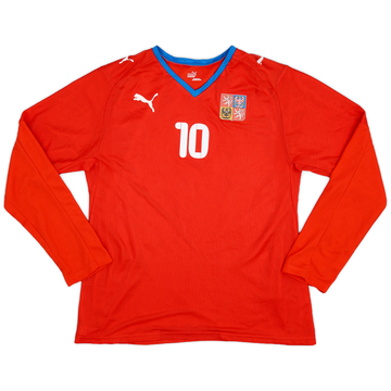 2008-09 Czech Republic Home L/S Shirt #10 - 6/10 - (M)