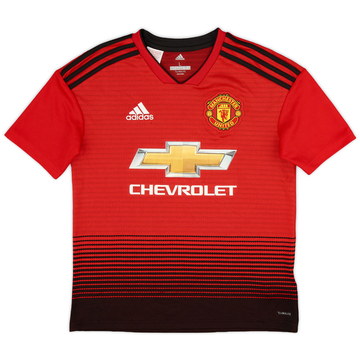 2018-19 Manchester United Home Shirt - 5/10 - (L.Boys)