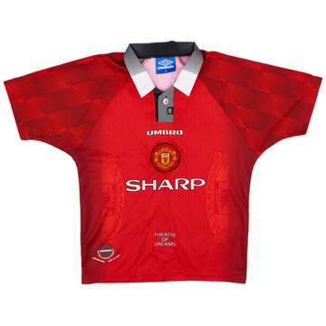 1996-98 Manchester United Home Shirt - 5/10 - (L.Boys)
