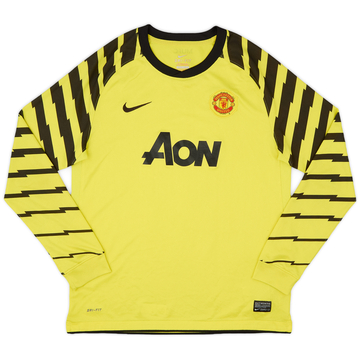 2010-11 Manchester United Yellow GK Shirt - 8/10 - (XL.Boys)