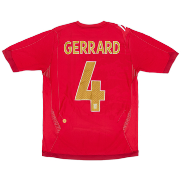 2006-08 England Away Shirt Gerrard #4 - 6/10 - (S)
