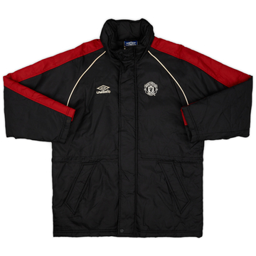 2000-01 Manchester United Umbro Padded Bench Coat - 9/10 - (XL.Boys)