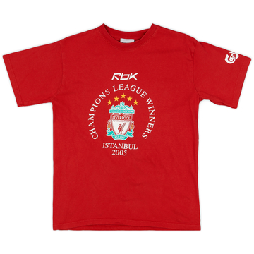 2005-06 Liverpool Reebok 2005 CL Winners Tee - 8/10 - (XS)