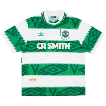 1993-95 Celtic Home Shirt - 8/10 - (XL)