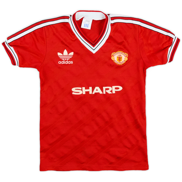 1986-88 Manchester United Home Shirt - 8/10 - (L.Boys)